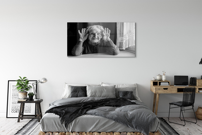 Pintura acrílica Uma mulher idosa