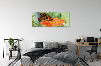 Pintura acrílica Flor borboleta colorida