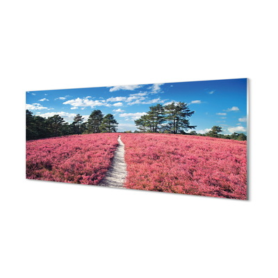 Pintura acrílica Campo, urze, floresta