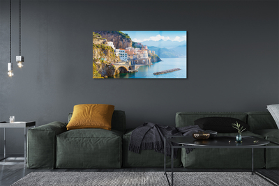 Quadro acrílico Edifícios da Costa do Mar da Itália