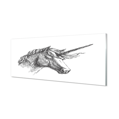 Quadro acrílico unicórnio de desenho animado