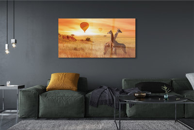 Quadro acrílico Balões Girafa Sky