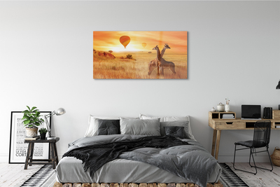 Quadro acrílico Balões Girafa Sky