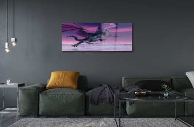 Pintura acrílica Céu colorido de dragão