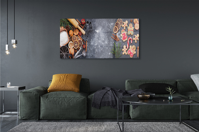 Quadro acrílico Farinha de gengibre de Natal