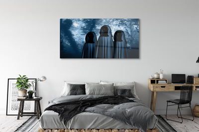 Quadro acrílico Árvores da floresta figuras assustadoras