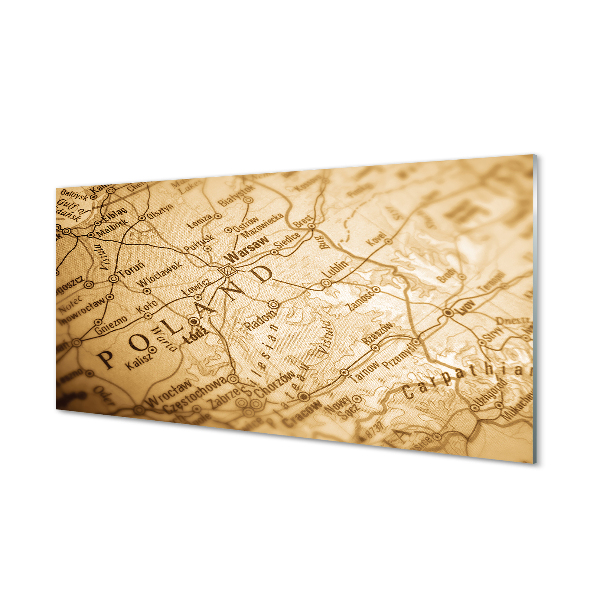Quadro acrílico Mapa da Polônia