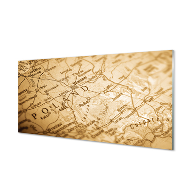 Quadro acrílico Mapa da Polônia