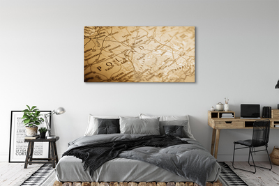 Quadro acrílico Mapa da Polônia