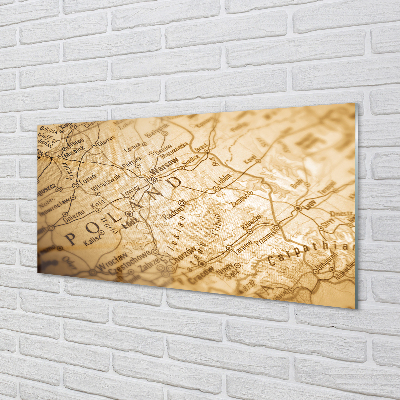 Quadro acrílico Mapa da Polônia