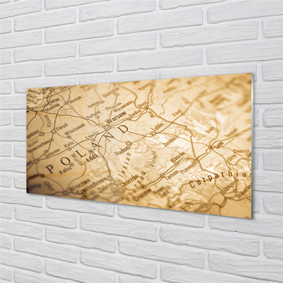 Quadro acrílico Mapa da Polônia