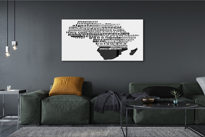 Pintura acrílica Letras em preto e branco