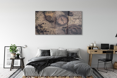 Pintura acrílica Mapa da bússola