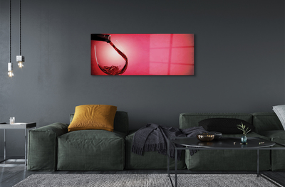 Quadro acrílico Fundo vermelho, vidro à esquerda