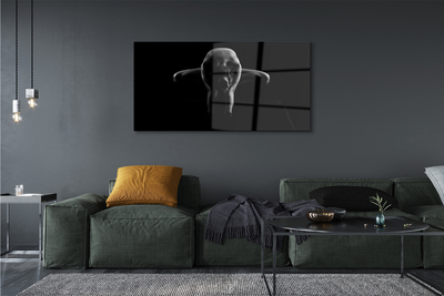 Pintura acrílica Mulher em preto e branco