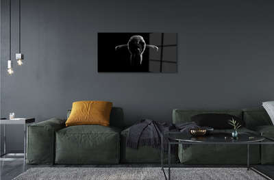 Pintura acrílica Mulher em preto e branco