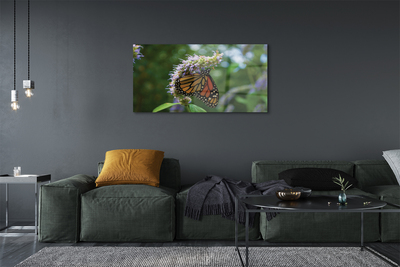 Pintura acrílica Flor borboleta colorida