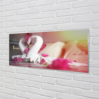 Quadro acrílico Toalhas de flores de cisne