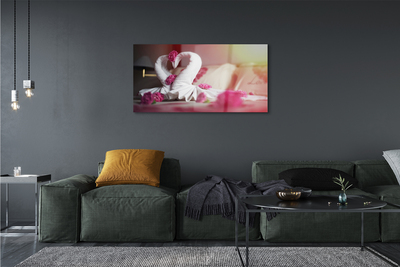 Quadro acrílico Toalhas de flores de cisne