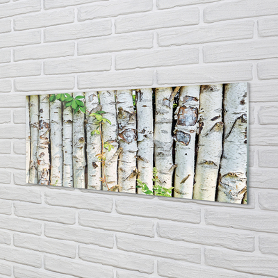 Quadro acrílico Folhas de bétula