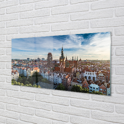 Quadro acrílico Igreja Panorama de Gdansk