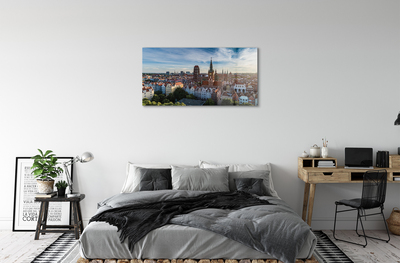 Quadro acrílico Igreja Panorama de Gdansk