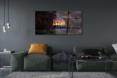 Pintura acrílica Cruzes do Pôr do Sol