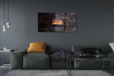 Pintura acrílica Cruzes do Pôr do Sol