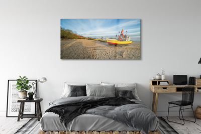Quadro acrílico Barcos de praia de Gdańsk