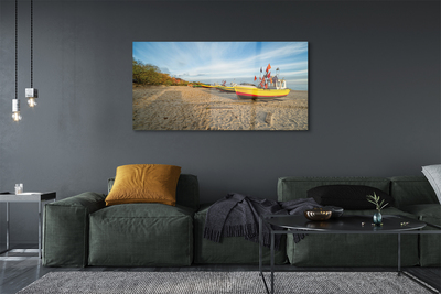 Quadro acrílico Barcos de praia de Gdańsk