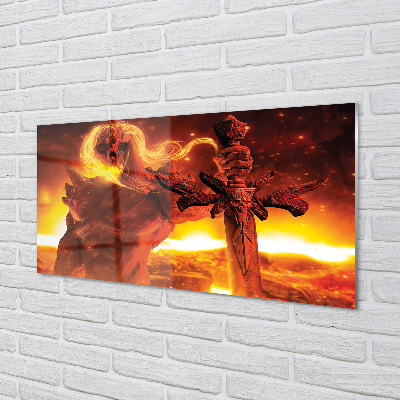 Quadro acrílico Espada de figura terrível