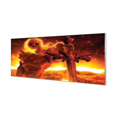 Quadro acrílico Espada de figura terrível