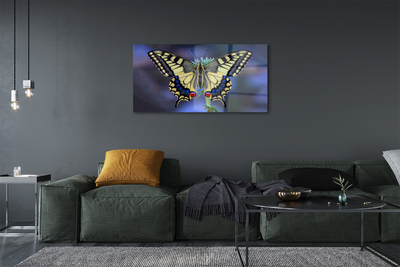 Quadro acrílico Borboleta em uma flor