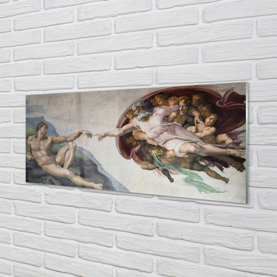 Quadro acrílico A Criação de Adão - Michelangelo