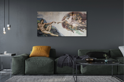 Quadro acrílico A Criação de Adão - Michelangelo