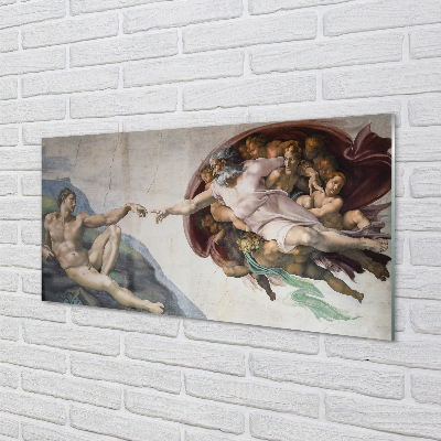 Quadro acrílico A Criação de Adão - Michelangelo