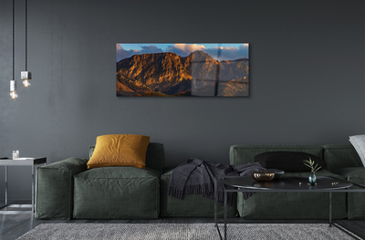 Quadro acrílico Pôr do sol na montanha