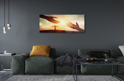 Pintura acrílica Mãos cruzadas