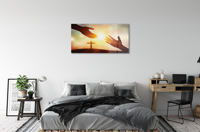 Pintura acrílica Mãos cruzadas