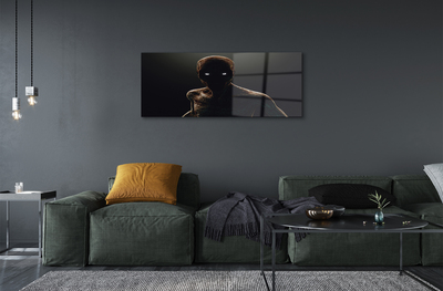 Pintura acrílica Figura careca e assustadora