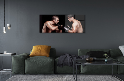 Quadro acrílico Pessoas lutam com luvas