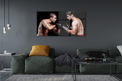Quadro acrílico Pessoas lutam com luvas