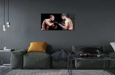 Quadro acrílico Pessoas lutam com luvas
