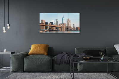 Quadro acrílico Panorama da ponte e do rio