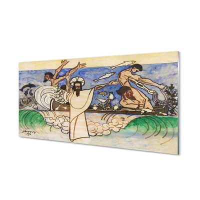 Pintura acrílica Esboce Jesus o Mar