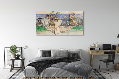 Pintura acrílica Esboce Jesus o Mar