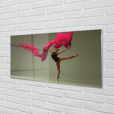 Quadro acrílico Tecido rosa bailarina