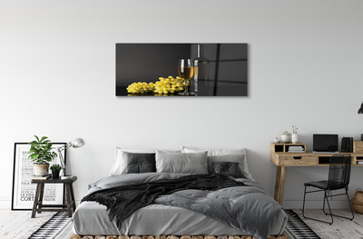 Pintura acrílica Uma garrafa de vinho e frutas