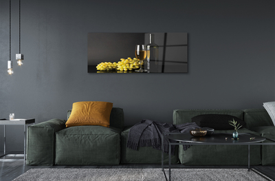 Pintura acrílica Uma garrafa de vinho e frutas