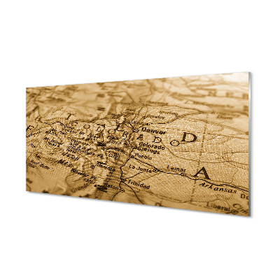 Quadro acrílico Mapa antigo